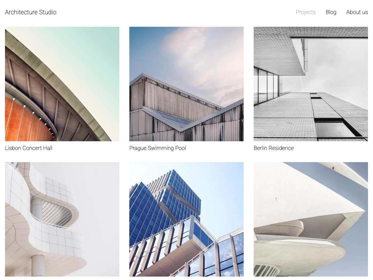 Minimalist Photography Portfolio Screenshot